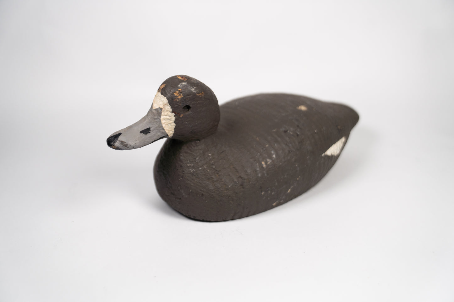 Primitive Wood Carved working Duck Decoy, hand painted Lot #61