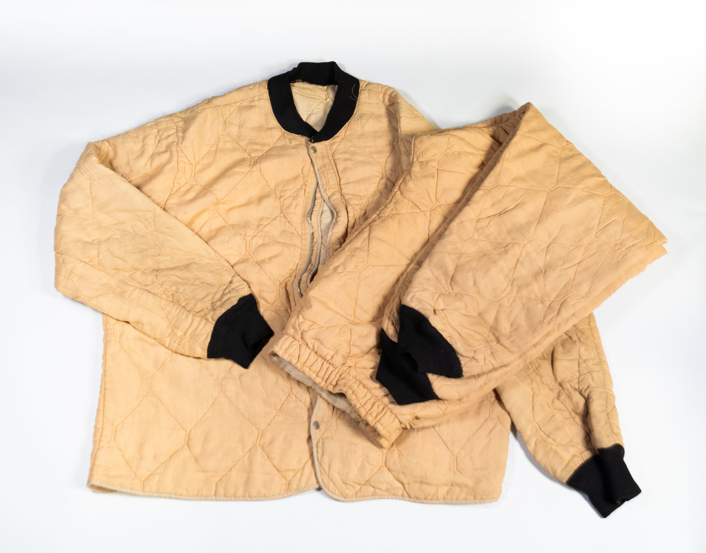 Vintage Quilted Base Layer Insulated Underwear, Top and Bottom. Lot #93