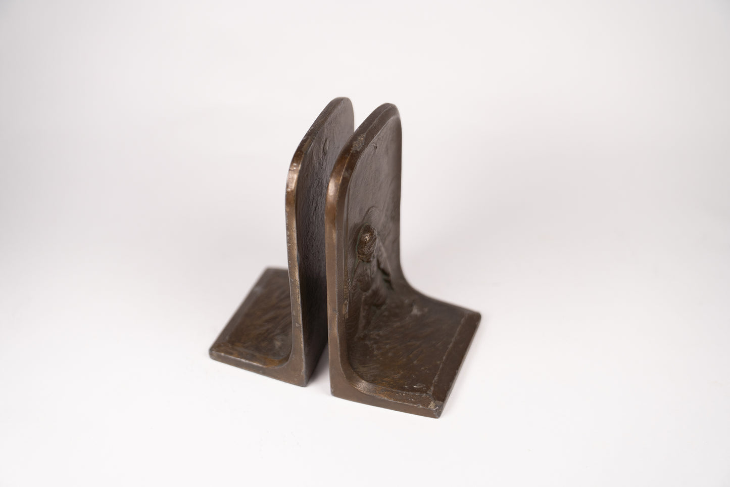 Rare Antique Bronze Bookends Lot #108