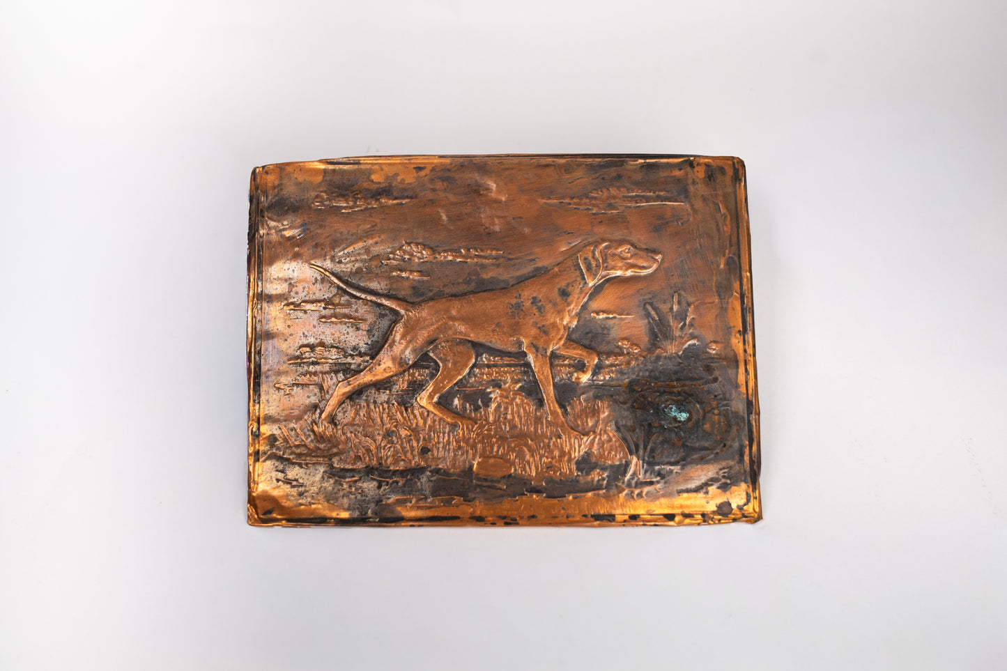 Vintage Copper Stamping of Bird Dog. Lot #104