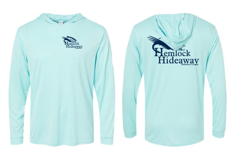 Hemlock Hideaway Logo SPF 50 Hooded Fishing Shirt (2 colors available)