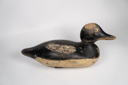 Vintage Wood Carved Duck Decoy, hand painted Lot #62