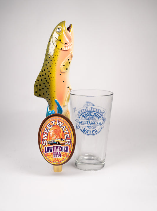 Sweetwater Trout Tap and Glass Combo. Lot #83