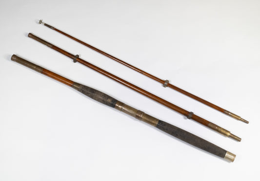 Vintage 3PC Wood Saltwater Fishing Rod