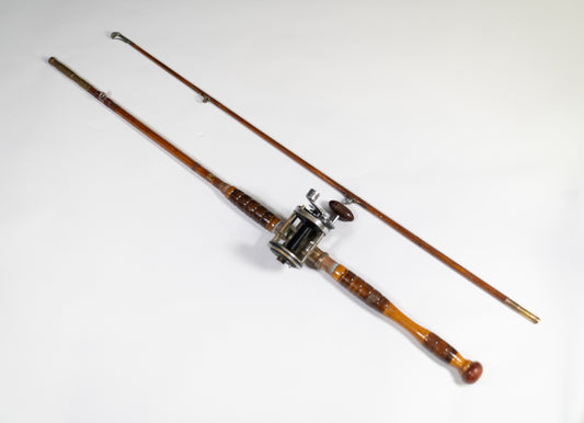 Vintage Montague Stone Harbor 2PC Bamboo Trolling Rod 67". Lot #92