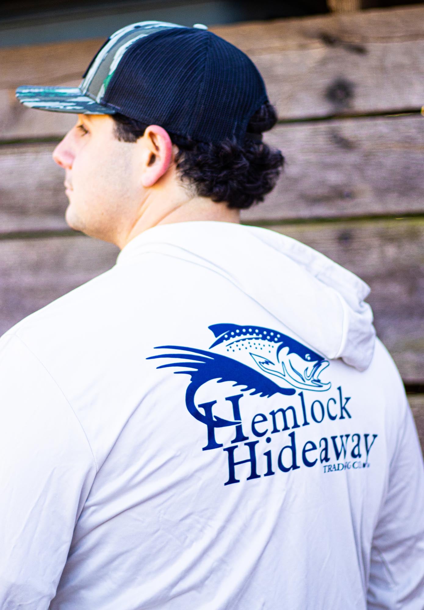 Hemlock Hideaway Logo SPF 50 Hooded Fishing Shirt (2 colors available)