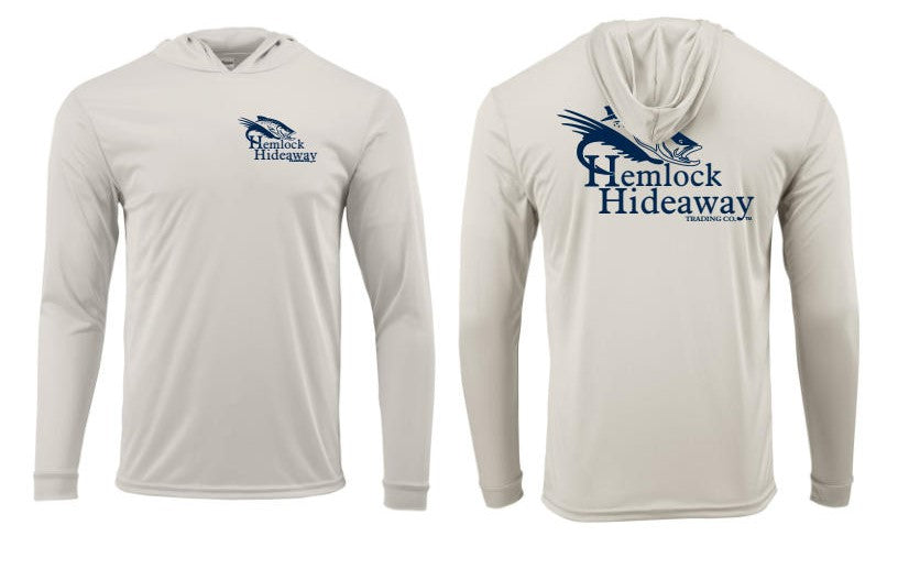 Hemlock Hideaway Logo SPF 50 Hooded Fishing Shirt (2 colors available)